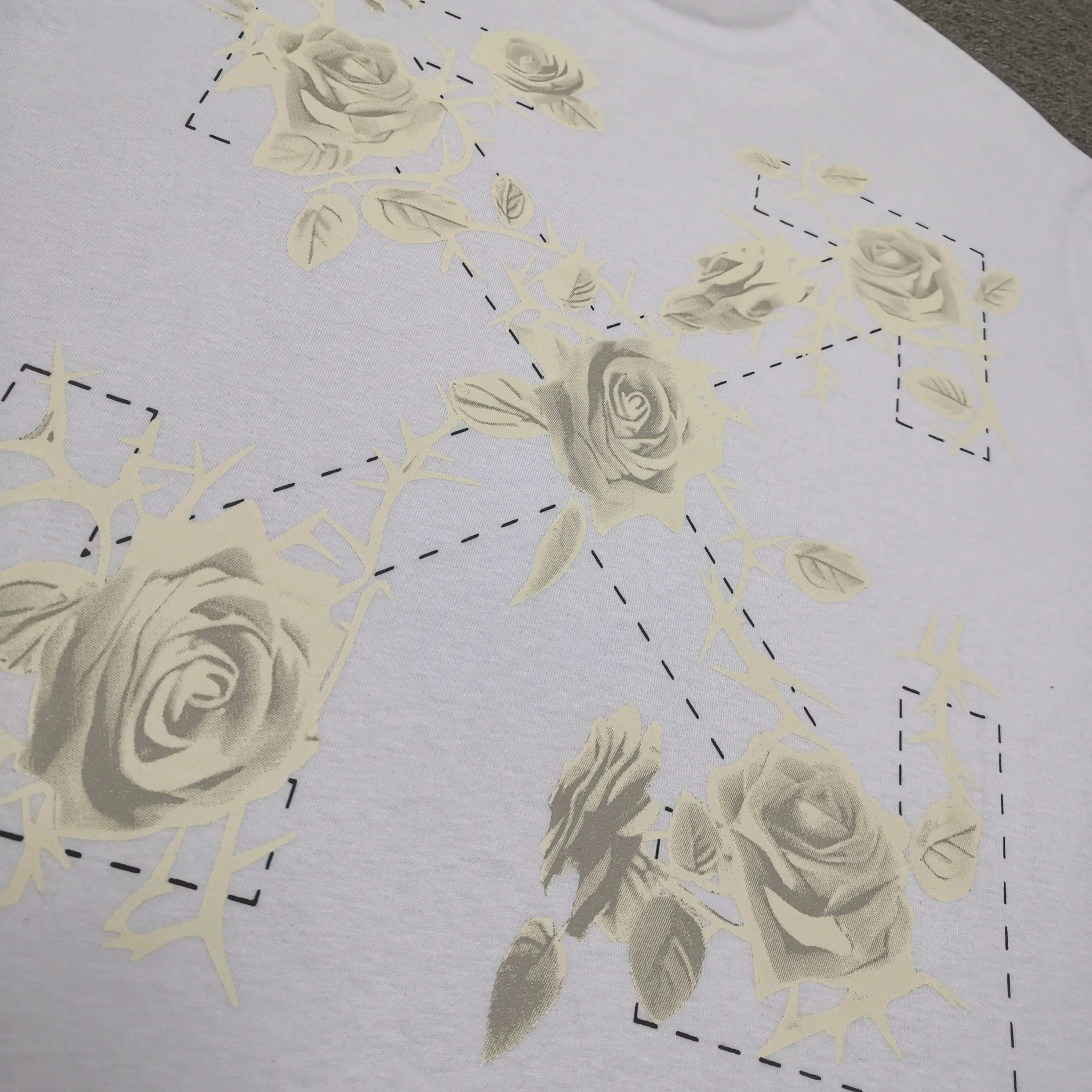 off white rose arrow short sleeve black XS S M L top version P240